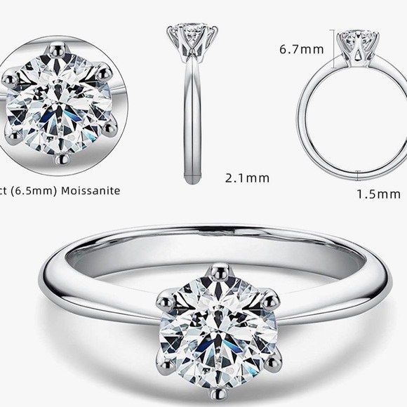 Bridal Ring W/ GRA Certificate Round Cut Best Gift - Picture 5 of 6